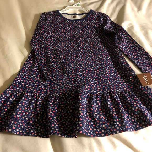 Tea Collection Other - Tea Collection Girls Size 5 Navy Flower Dress